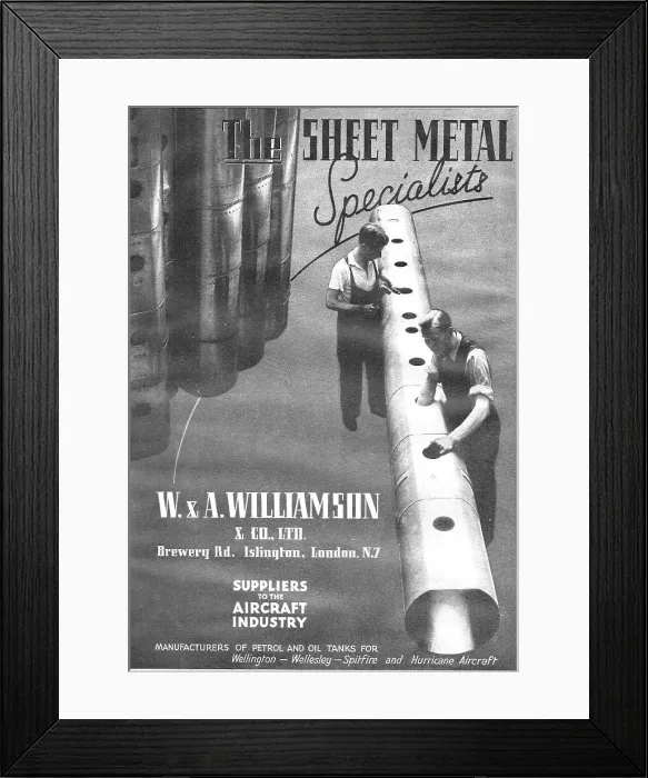 Framed Print : W & A.Williamson - Aircraft Sheet Metal Specialists Framed Print : W & A.Williamson - Aircraft Sheet Metal Specialists