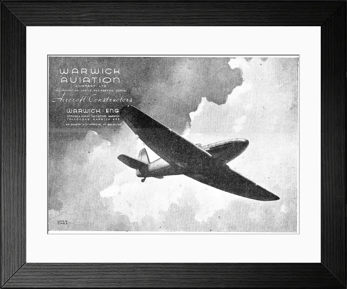Framed Print : Warwick Aviation. Aeronautical Engineers & Constructors Framed Print : Warwick Aviation. Aeronautical Engineers & Constructors