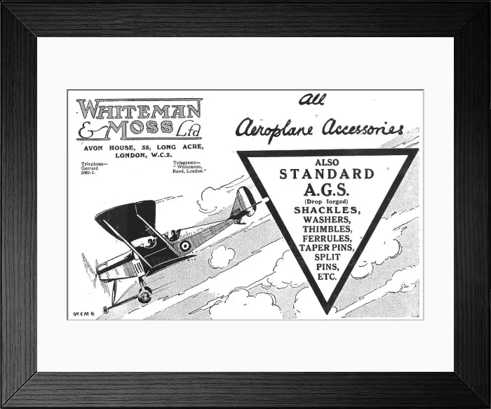 Framed Print : Whiteman & Moss AGS Parts & Accessories Framed Print : Whiteman & Moss AGS Parts & Accessories
