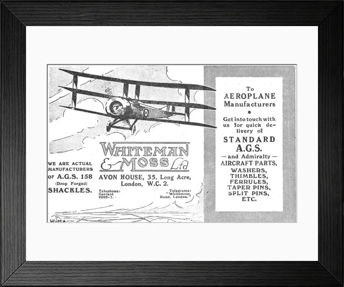 Framed Print : Whiteman & Moss AGS Parts & Accessories Framed Print : Whiteman & Moss AGS Parts & Accessories