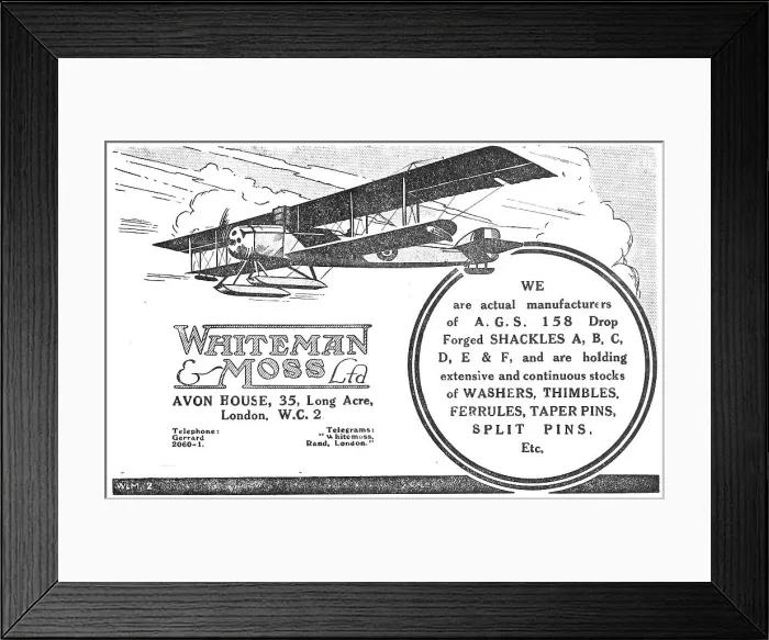 Framed Print : Whiteman & Moss AGS Parts & Accessories Framed Print : Whiteman & Moss AGS Parts & Accessories