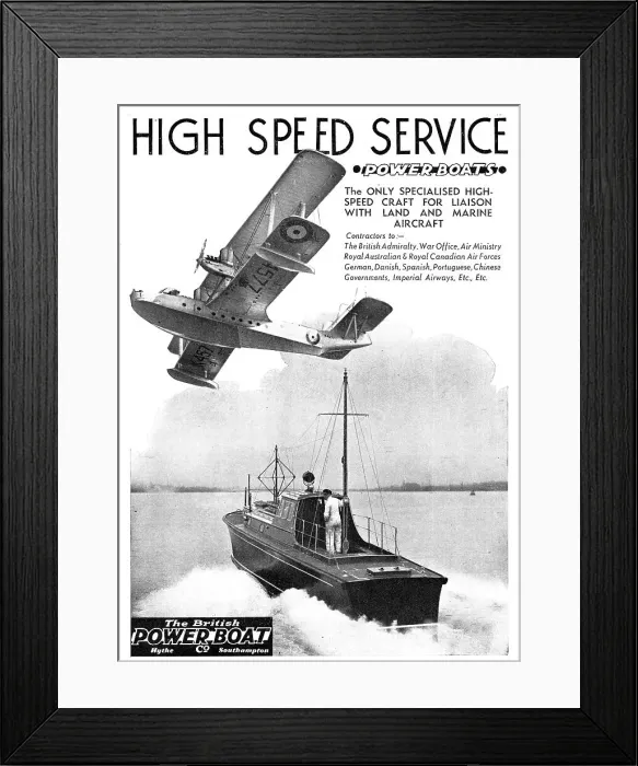 Framed Print : British Power Boat Company General Service Launches Framed Print : British Power Boat Company General Service Launches