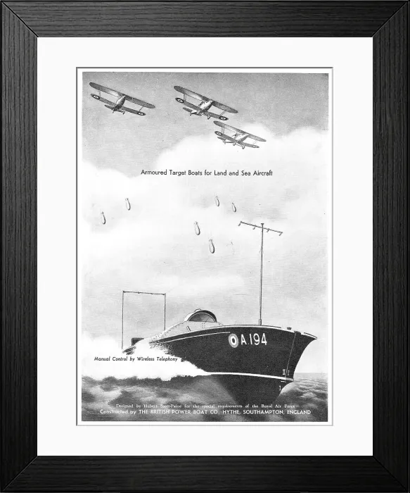 Framed Print : British Power Boat Company - Launches, Tenders & Target Boats Framed Print : British Power Boat Company - Launches, Tenders & Target Boats
