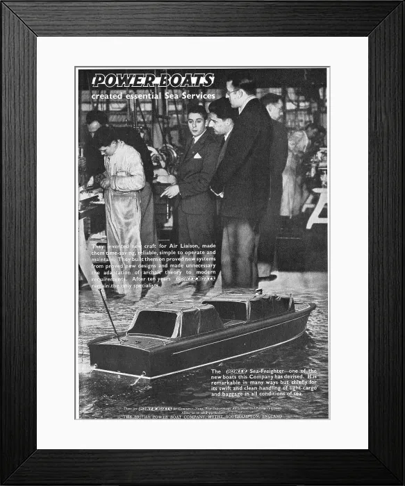 Framed Print : British Power Boat Company - Air Liaison Craft Framed Print : British Power Boat Company - Air Liaison Craft