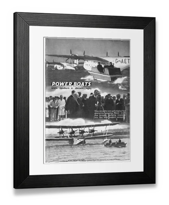 Framed Print : British Power Boat Company - Sea Going Motor Craft Framed Print : British Power Boat Company - Sea Going Motor Craft
