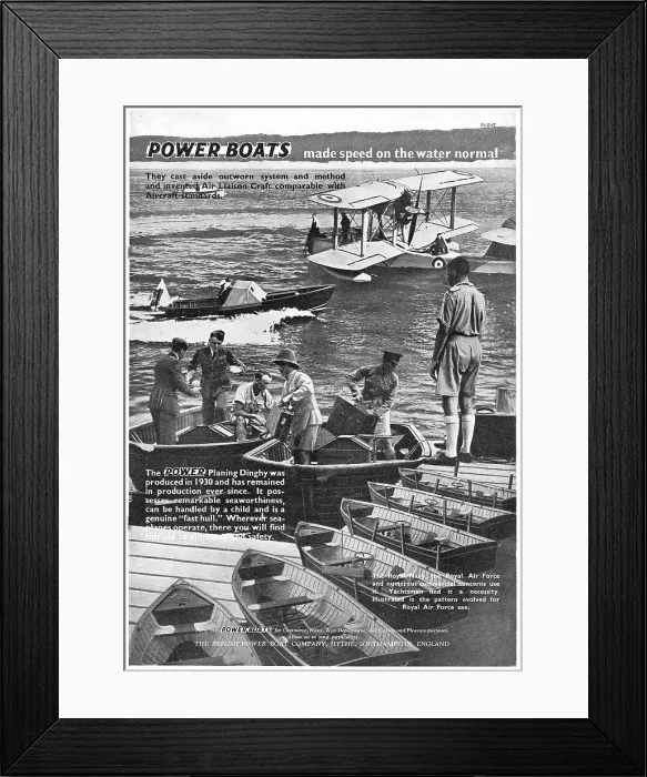 Framed Print : British Power Boat Company - Air Liaison Craft Framed Print : British Power Boat Company - Air Liaison Craft