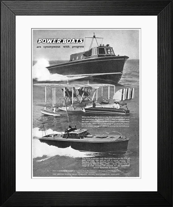 Framed Print : British Power Boat Company - Air Liaison Launches Framed Print : British Power Boat Company - Air Liaison Launches