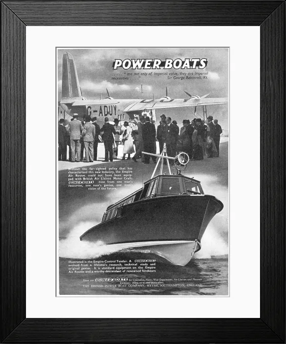 Framed Print : British Power Boat Company - Air Liaison Motor Launches Framed Print : British Power Boat Company - Air Liaison Motor Launches