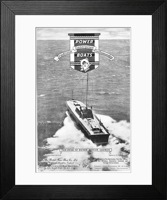 Framed Print : British Power Boat Company General Service Launches Framed Print : British Power Boat Company General Service Launches