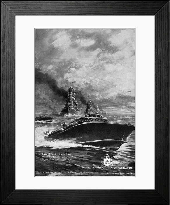 Framed Print : British Power Boat Company : Service Marine Craft Framed Print : British Power Boat Company : Service Marine Craft
