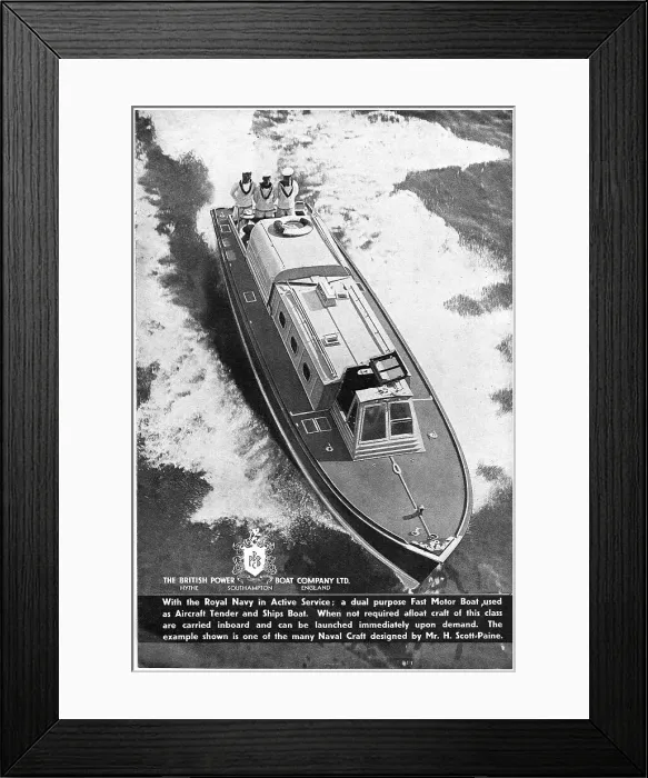Framed Print : British Power Boat Company General Service Launches Framed Print : British Power Boat Company General Service Launches