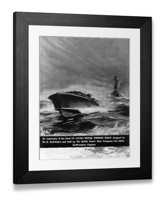 Framed Print : British Power Boat Company 70 Motor Torpedo Boat Framed Print : British Power Boat Company 70 Motor Torpedo Boat