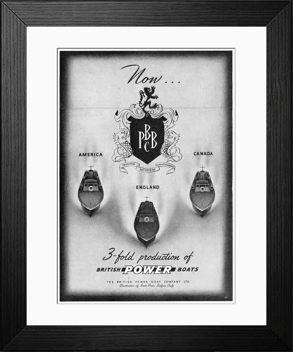 Framed Print : British Power Boat Company Framed Print : British Power Boat Company