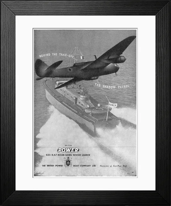 Framed Print : British Power Boat Company - Air Sea Rescue Framed Print : British Power Boat Company - Air Sea Rescue