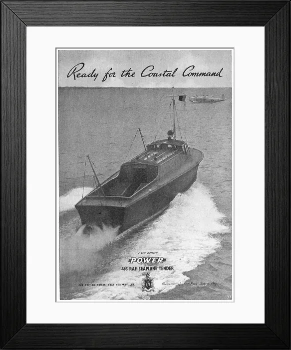 Framed Print : British Power Boat Company - Seaplane Tender Framed Print : British Power Boat Company - Seaplane Tender