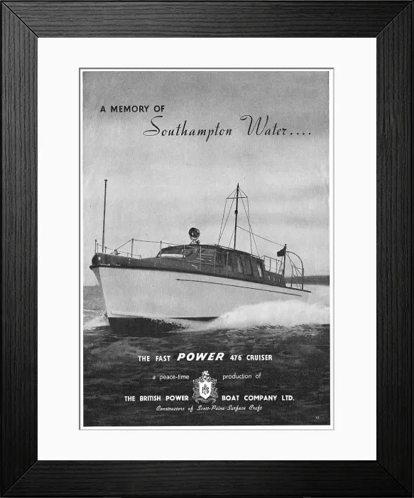 Framed Print : British Power Boat Company Framed Print : British Power Boat Company