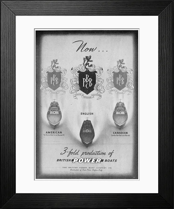 Framed Print : British Power Boat Company Framed Print : British Power Boat Company