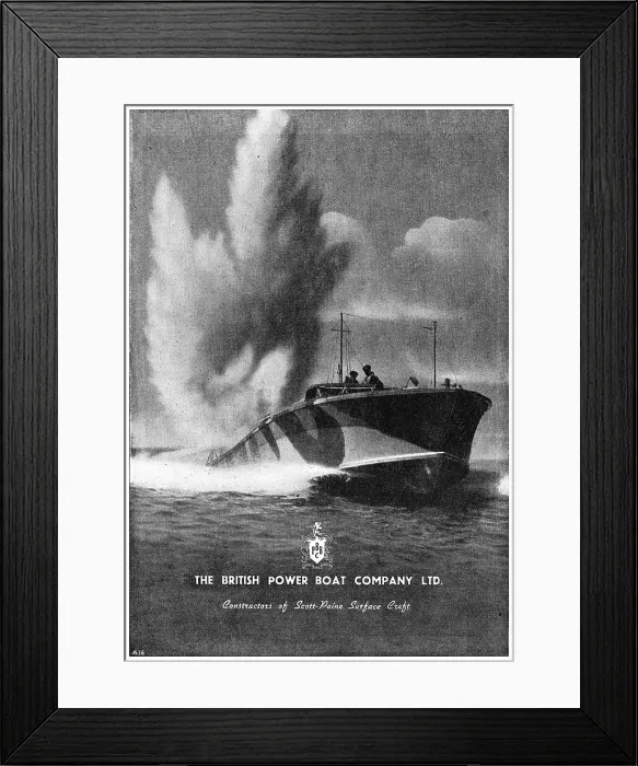 Framed Print : British Power Boat Company - ASR MTB Framed Print : British Power Boat Company - ASR MTB