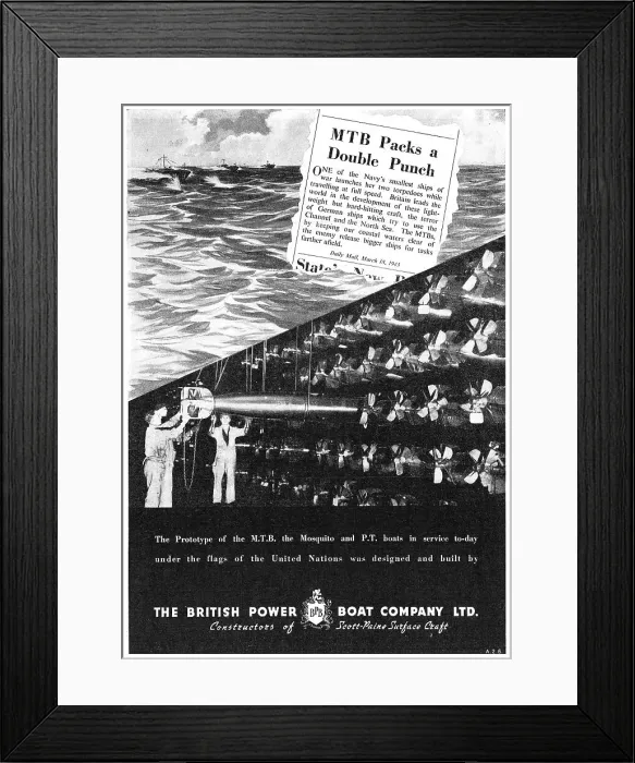 Framed Print : British Power Boat Company - Motor Torpedo Boats Framed Print : British Power Boat Company - Motor Torpedo Boats
