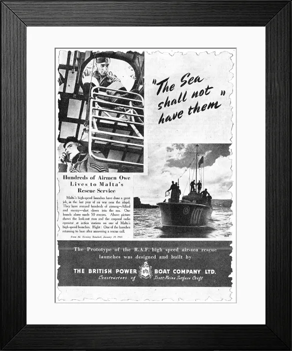 Framed Print : British Power Boat Company Air-Sea Rescue Launches Framed Print : British Power Boat Company Air-Sea Rescue Launches