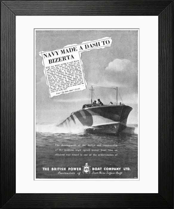 Framed Print : British Power Boat Company MTB Framed Print : British Power Boat Company MTB
