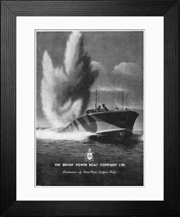 Framed Print : British Power Boat Company MTB Framed Print : British Power Boat Company MTB