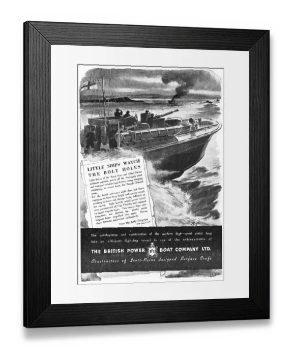 Framed Print : British Power Boat Company - PT Boat - MTB - ASR Framed Print : British Power Boat Company - PT Boat - MTB - ASR