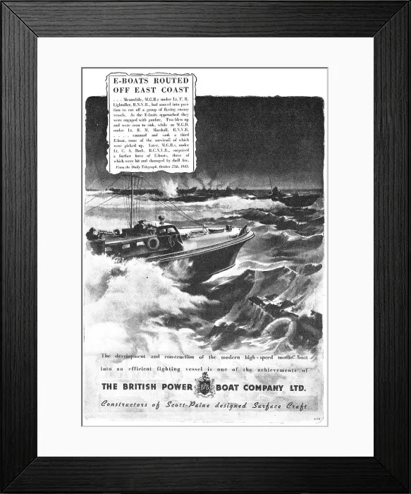Framed Print : British Power Boat Company - PT Boat - MTB - ASR Framed Print : British Power Boat Company - PT Boat - MTB - ASR