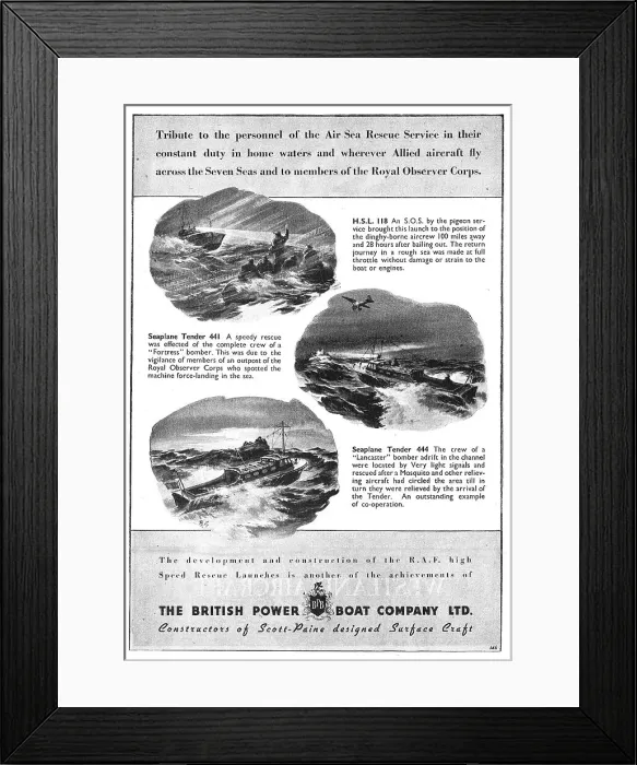 Framed Print : British Power Boat Company - PT Boat - MTB - ASR Framed Print : British Power Boat Company - PT Boat - MTB - ASR