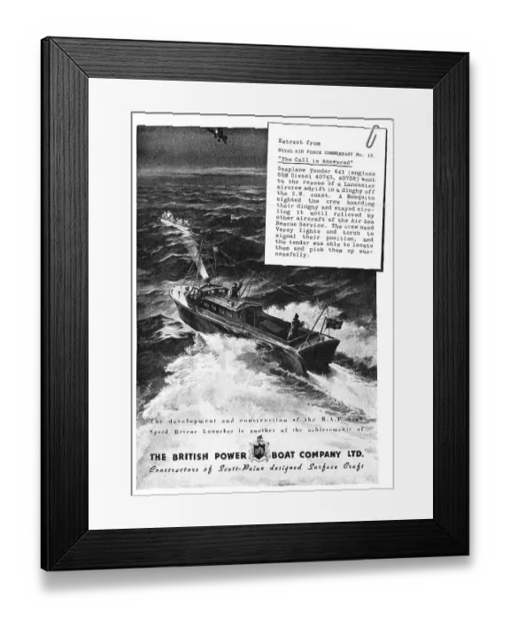 Framed Print : British Power Boat Company - PT Boat - MTB - ASR Framed Print : British Power Boat Company - PT Boat - MTB - ASR