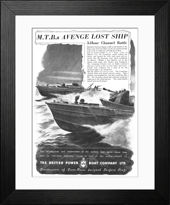 Framed Print : British Power Boat Company - PT Boat - MTB - ASR Framed Print : British Power Boat Company - PT Boat - MTB - ASR