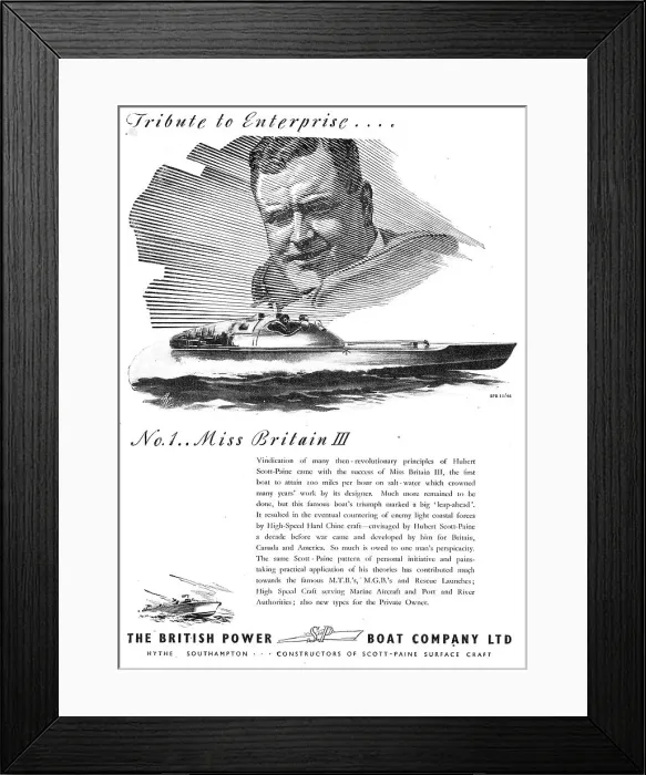 Framed Print : British Power Boat Company - Miss Britain III Framed Print : British Power Boat Company - Miss Britain III