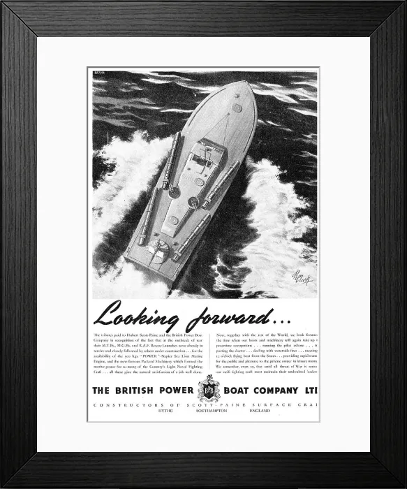 Framed Print : British Power Boat Company - MTB MGB ASR PTB Framed Print : British Power Boat Company - MTB MGB ASR PTB