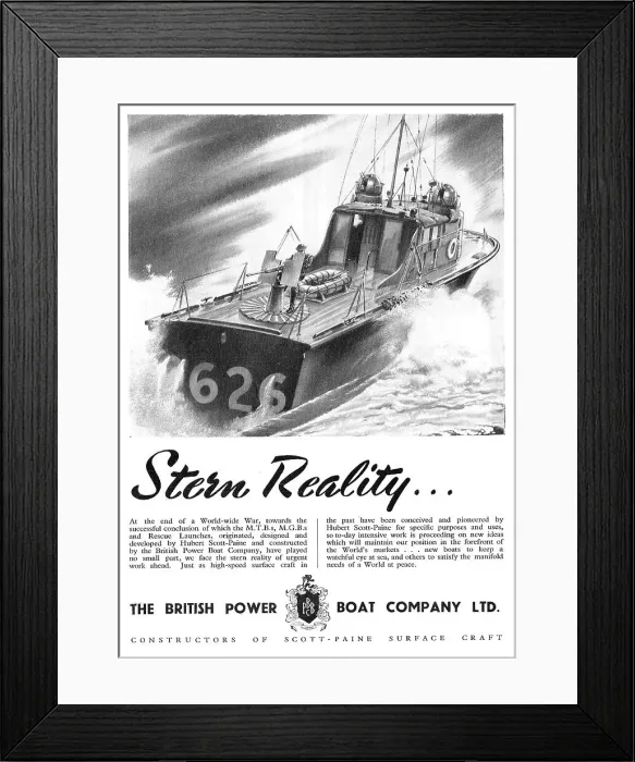 Framed Print : British Power Boat Company - MTB MGB ASR PTB Framed Print : British Power Boat Company - MTB MGB ASR PTB
