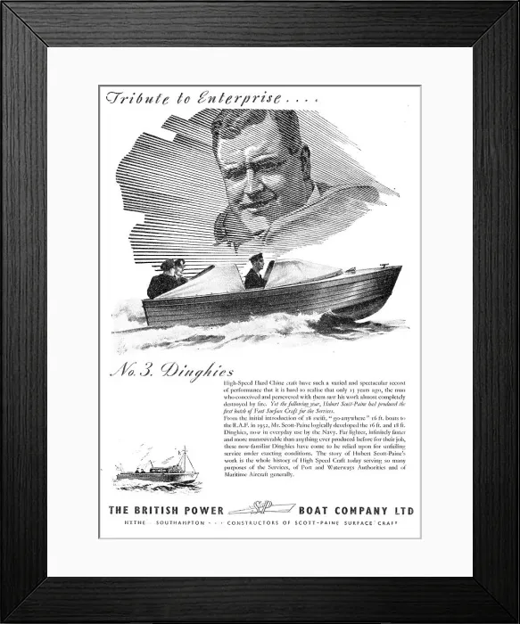 Framed Print : British Power Boat Company - Dinghies Framed Print : British Power Boat Company - Dinghies