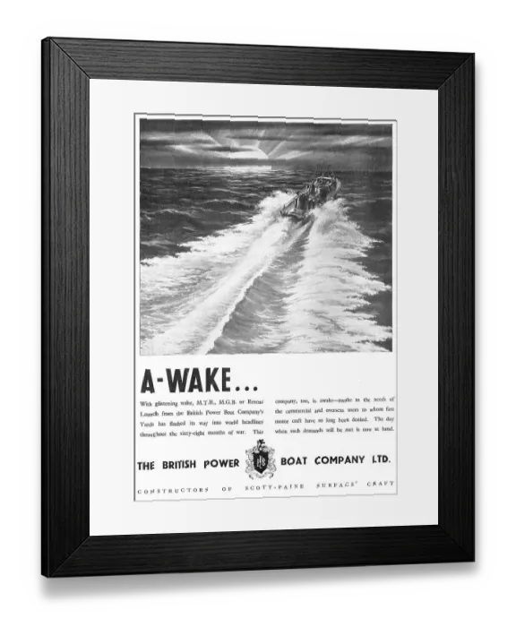 Framed Print : British Power Boat Company MTB & MGB Boats Framed Print : British Power Boat Company MTB & MGB Boats