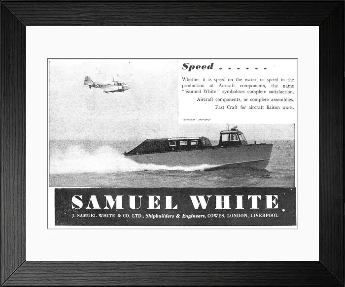 Framed Print : Samuel White Marine Craft 1940 Framed Print : Samuel White Marine Craft 1940