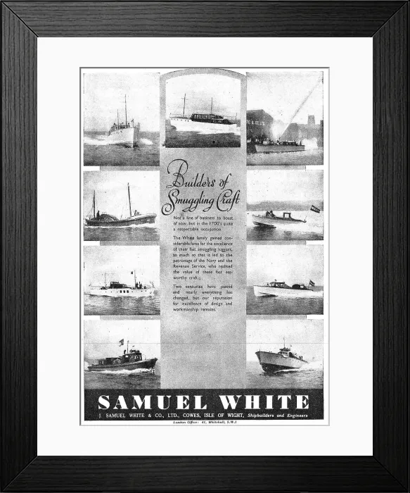 Framed Print : Samuel White Marine Craft Framed Print : Samuel White Marine Craft