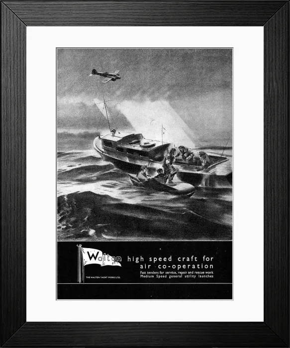 Framed Print : Walton High Speed Marine Craft Framed Print : Walton High Speed Marine Craft