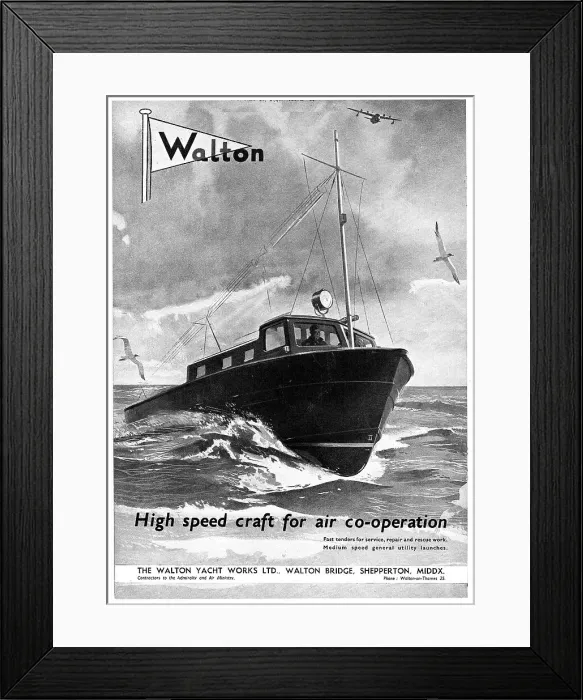Framed Print : Walton High Speed Marine Craft