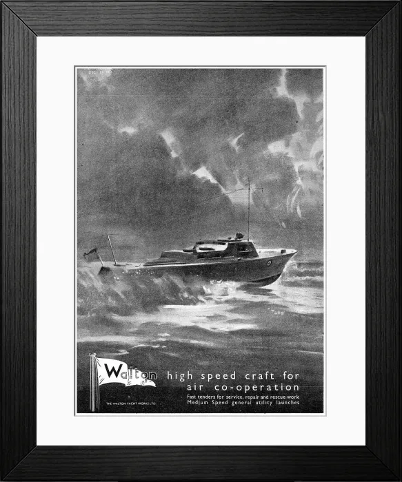 Framed Print : Walton High Speed Marine Craft Framed Print : Walton High Speed Marine Craft