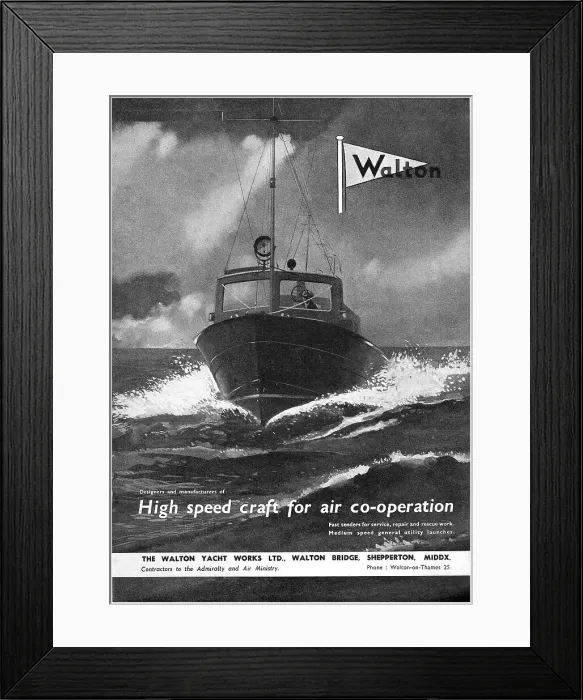 Framed Print : Walton High Speed Marine Craft Framed Print : Walton High Speed Marine Craft