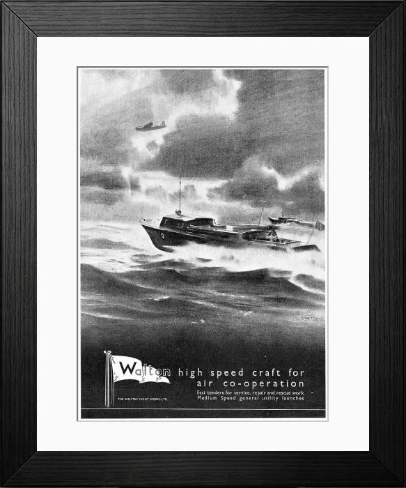 Framed Print : Walton High Speed Marine Craft Framed Print : Walton High Speed Marine Craft