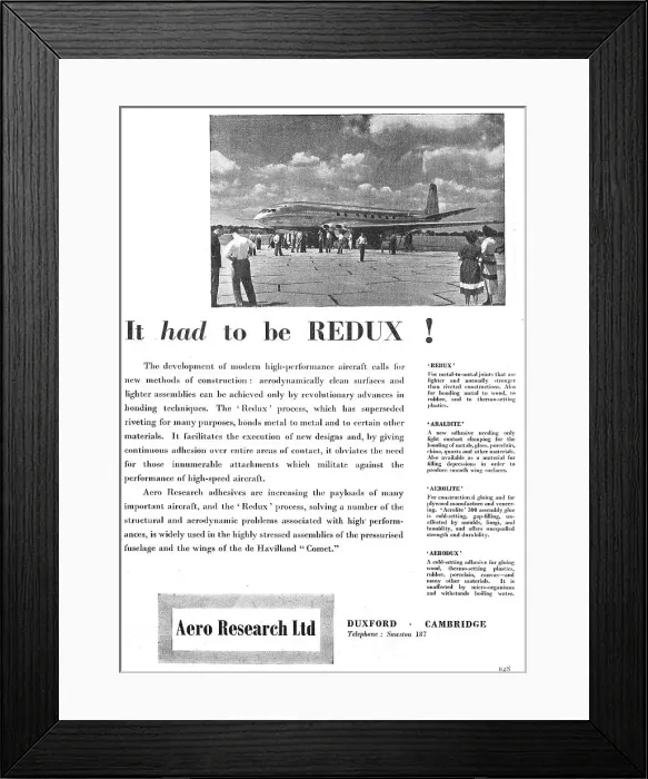 Framed Print : Aero Research REDUX Bonding Framed Print : Aero Research REDUX Bonding