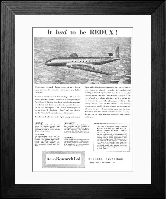 Framed Print : Aero Research REDUX Bonding Framed Print : Aero Research REDUX Bonding