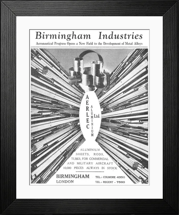 Framed Print : Aerlec Aluminium. Aluminium Stockists