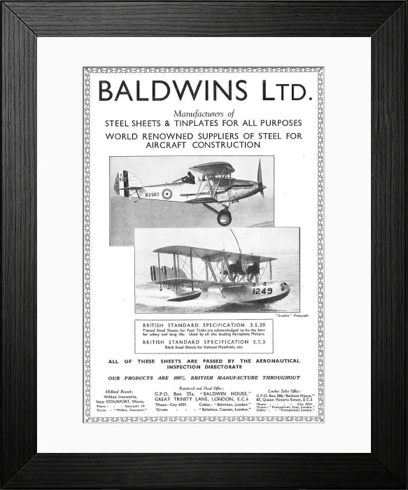 Framed Print : Baldwins - Manufacturers Of Steel Sheets Framed Print : Baldwins - Manufacturers Of Steel Sheets