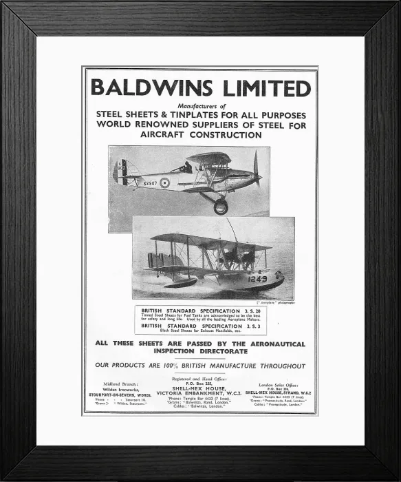 Framed Print : Baldwins - Manufacturers Of Steel Sheets Framed Print : Baldwins - Manufacturers Of Steel Sheets
