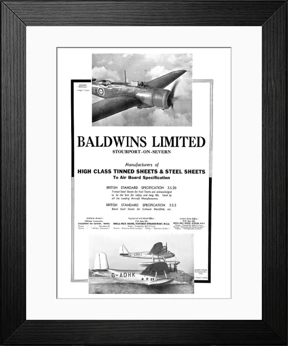 Framed Print : Baldwins Steel Sheets For Aircraft Sheet Metal Work Framed Print : Baldwins Steel Sheets For Aircraft Sheet Metal Work
