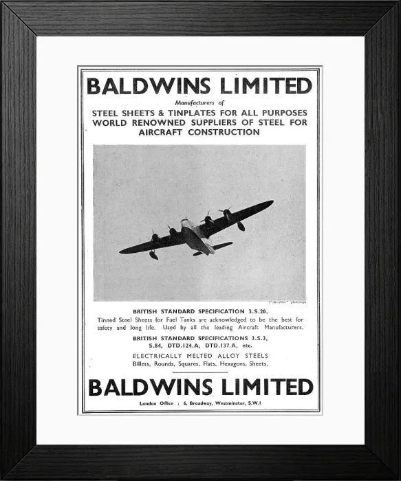 Framed Print : Baldwins Metals For Aircraft Framed Print : Baldwins Metals For Aircraft